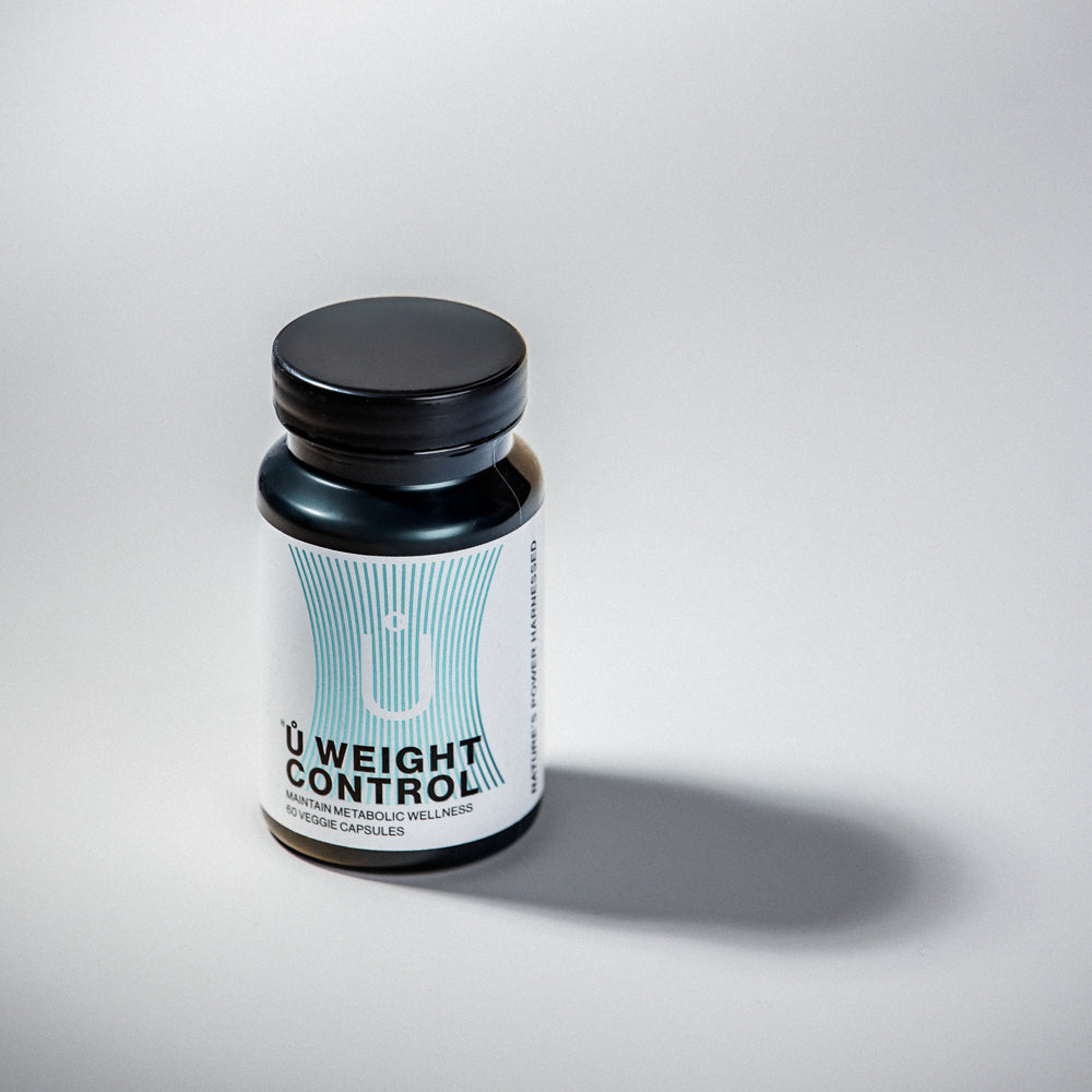 Ů WEIGHT CONTROL dietary supplement by Ů GEN, part of a daily wellness routine.