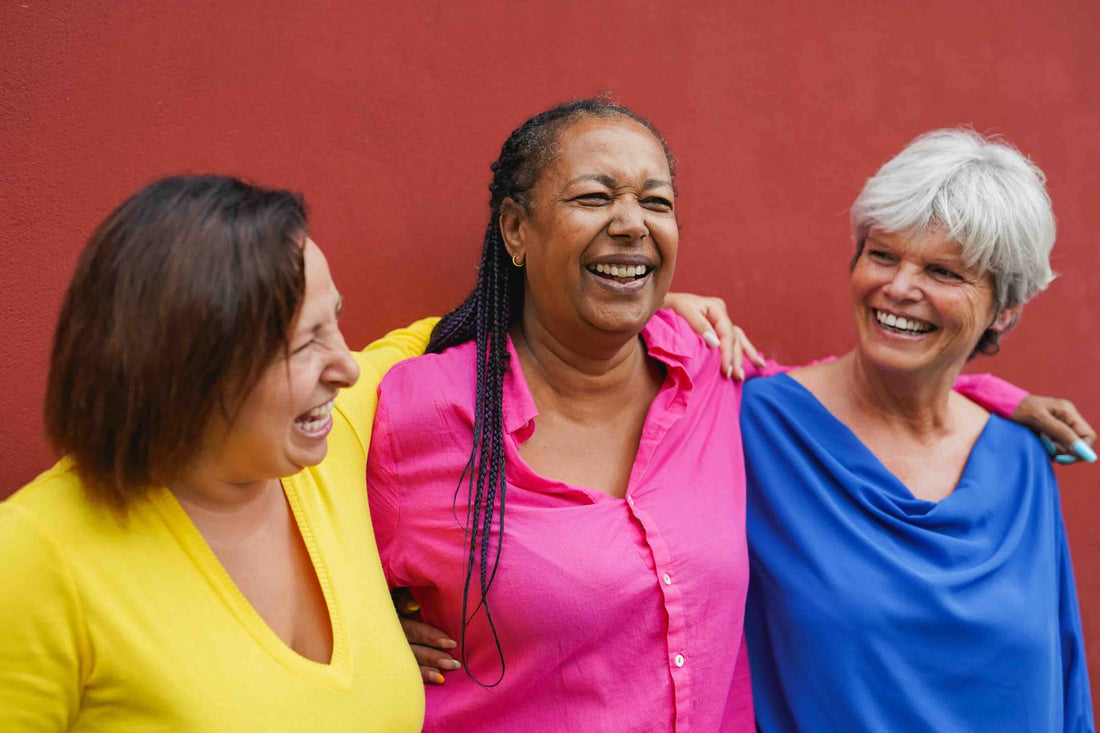 A photo of three postmenopause women who are regulating their symptoms naturally with U GEN Wellness. 
