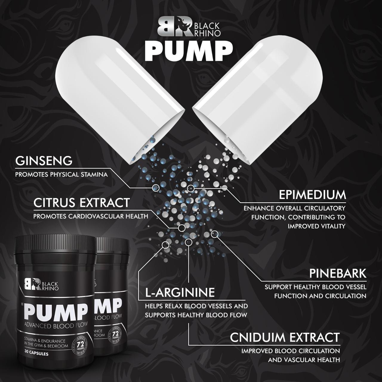 Ů PUMP | Black Rhino Performance Enhancer (All-Natural)