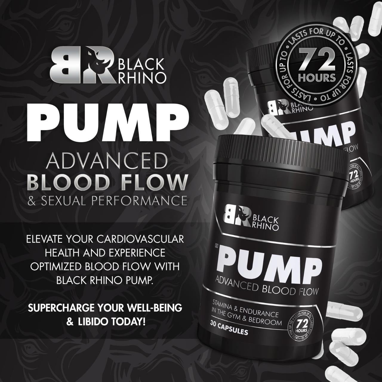 Ů PUMP | Black Rhino Performance Enhancer (All-Natural)